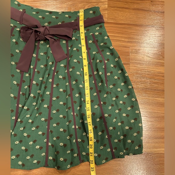 Anthropologie Nick & Mo Floral Skirt with Ribbon Belt Size 2/4 - Picture 6 of 10
